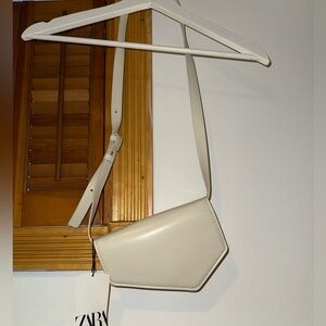 Zara Elegant Off-White Crossbody Bag